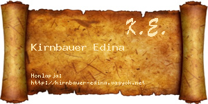 Kirnbauer Edina névjegykártya
